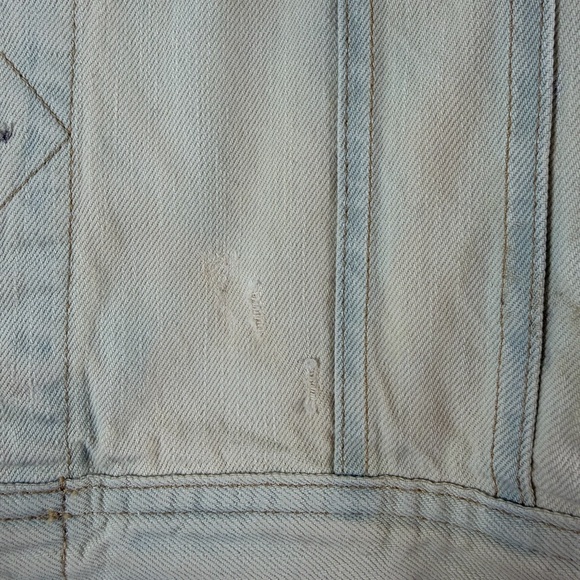 POLO RALPH LAUREN Stonewashed Destressed Denim Trucker Jacket Mens Size L - Picture 10 of 10